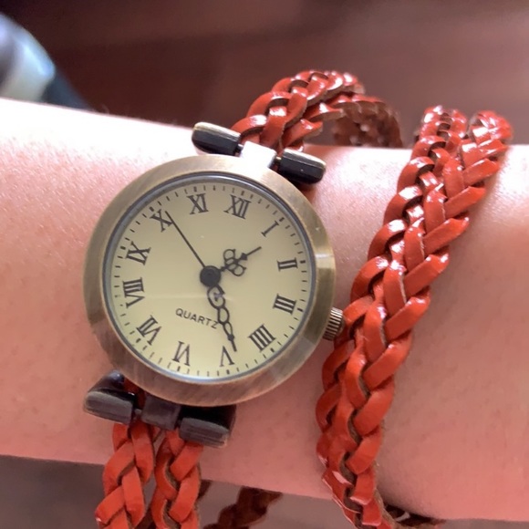 Strappy orange Boho watch - Picture 2 of 6